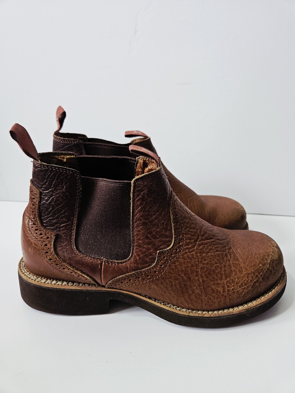 Twisted X Cow Dog Boots Size 10 Western Leather Short Cowboy Boots